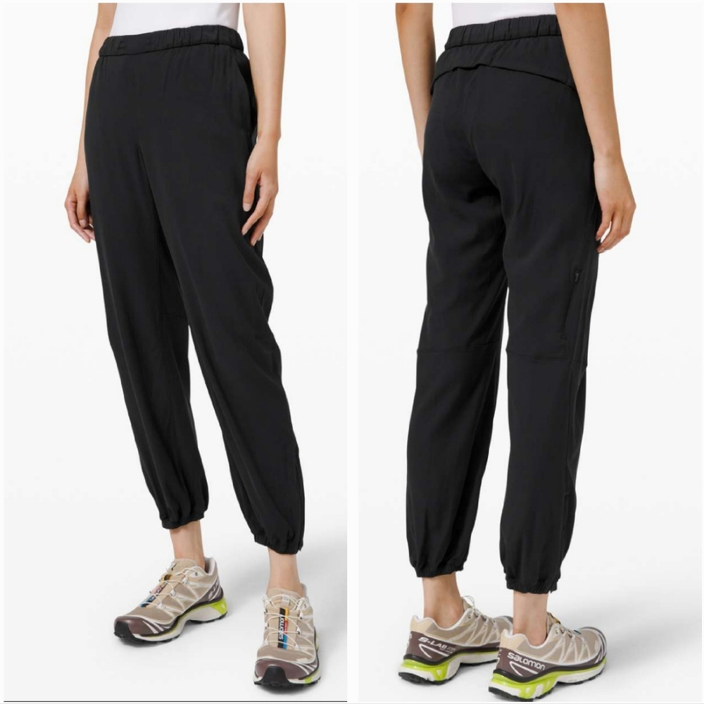 Lululemon Essential Affinity Mid Rise Jogger‎ Pants Black Workout Lounging Pants